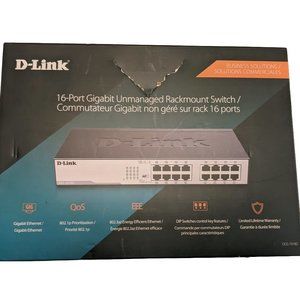 D-Link GigaExpress DGS-1016D Rackmountable 16 Port Switch 10/100/1000 Mbps